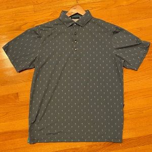 Devereux DVRX Golf Polo shirt - Size Medium - blue palm tree print